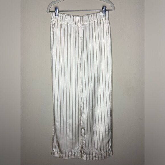 Jenni Kayne Bianca White Pants Straight Leg Navy Strips Size XS - Picture 10 of 11